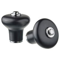 KLINGSTORP knob, black/chrome-plated, 30 mm, 2 pack