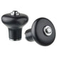 KLINGSTORP knob, black/chrome-plated, 5 mm, 2 pack