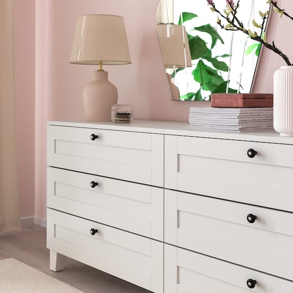 Ikea KLINGSTORP - Knob, black/chrome-plated, 30 mm