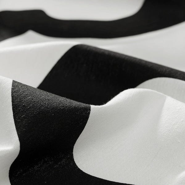 Ikea KLIPPBRÄCKA - Fabric already cut, white/black,150x300 cm