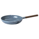 KLIPPFISK frying pan, non-stick coating/wood dark grey-blue, 28 cm