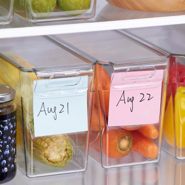 KLIPPKAKTUS storage box for fridge, transparent, 32x10x14 cm