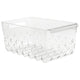 KLIPPKAKTUS storage basket for fridge, transparent, 30x19x14 cm