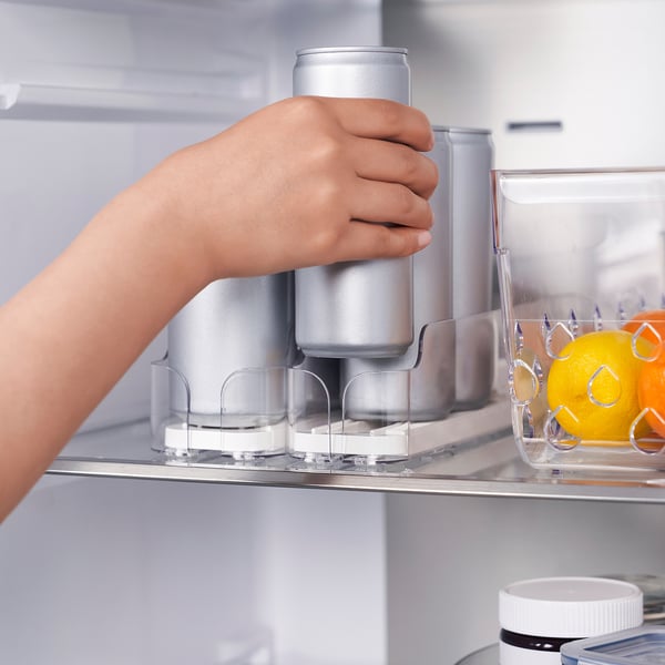 KLIPPKAKTUS drink holder for fridge, transparent, 30x6 cm