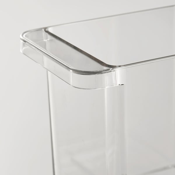 KLIPPKAKTUS storage box for fridge, set of 3, transparent