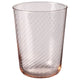 KLIPPLAX glass, striped pink, 25 cl