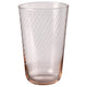 KLIPPLAX glass, striped pink, 40 cl