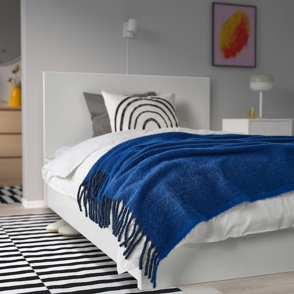 Ikea KLIPPOXEL - Throw, blue, 130x170 cm