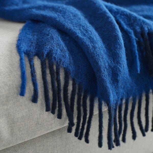 Ikea KLIPPOXEL - Throw, blue, 130x170 cm