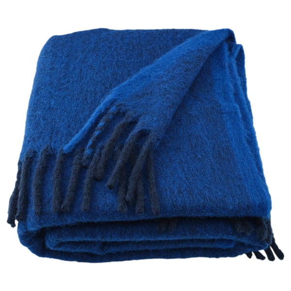 KLIPPOXEL throw, blue, 130x170 cm