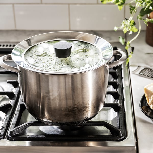 KLOCKREN lid, glass, 21 cm