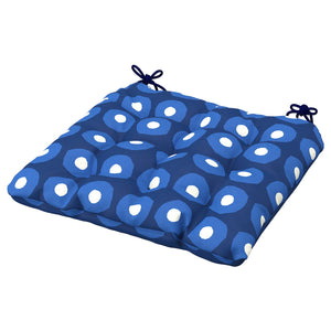 KLÖSAN chair cushion, outdoor, dark blue, 36x32 cm