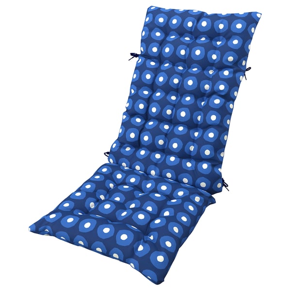 KLÖSAN chair cushion, outdoor, dark blue, 45x116 cm