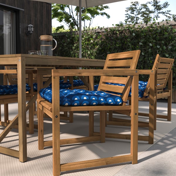 KLÖSAN chair cushion, outdoor, dark blue, 50x50 cm