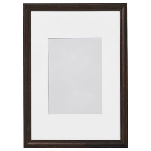 KLOTKÖRSBÄR frame, oak effect/dark brown, 21x30 cm