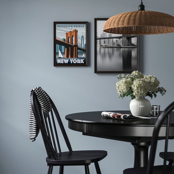 KLOTKÖRSBÄR frame, oak effect/dark brown, 30x40 cm