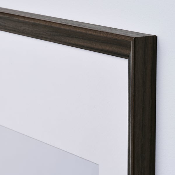 KLOTKÖRSBÄR frame, oak effect/dark brown, 40x50 cm