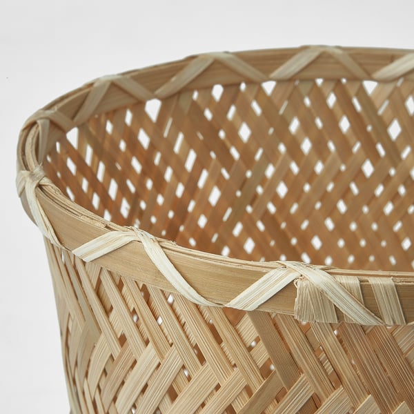 KLYNNON plant pot, handmade bamboo, 15 cm