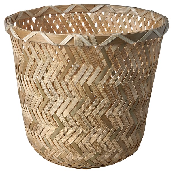 KLYNNON plant pot, handmade bamboo, 15 cm