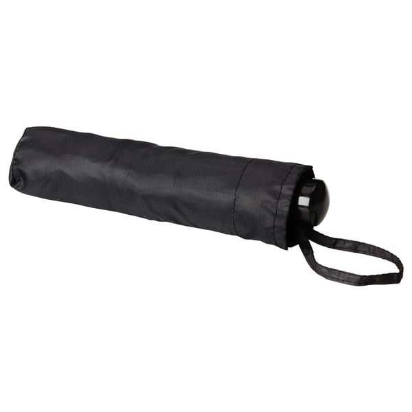 KNALLA umbrella, foldable black, 95 cm