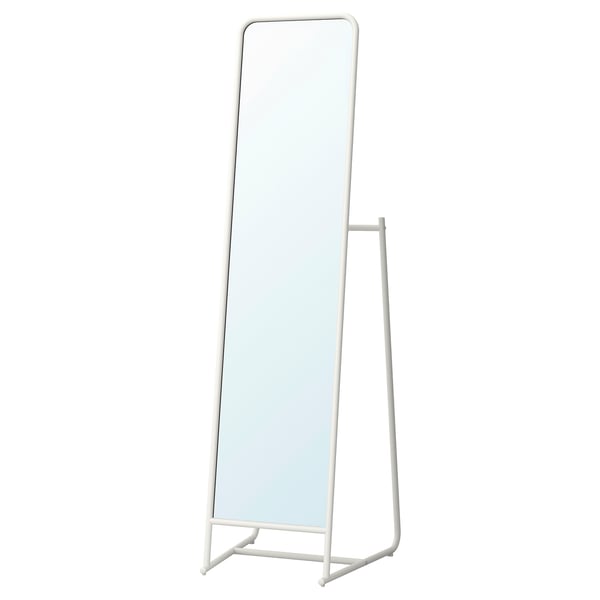 KNAPPER standing mirror, white, 48x160 cm