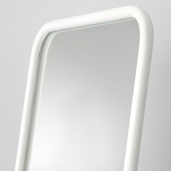 KNAPPER standing mirror, white, 48x160 cm