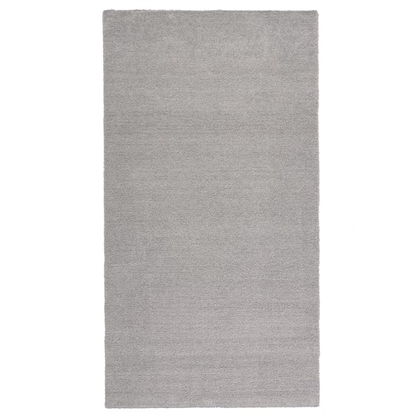KNARDRUP rug, low pile, light grey, 80x150 cm