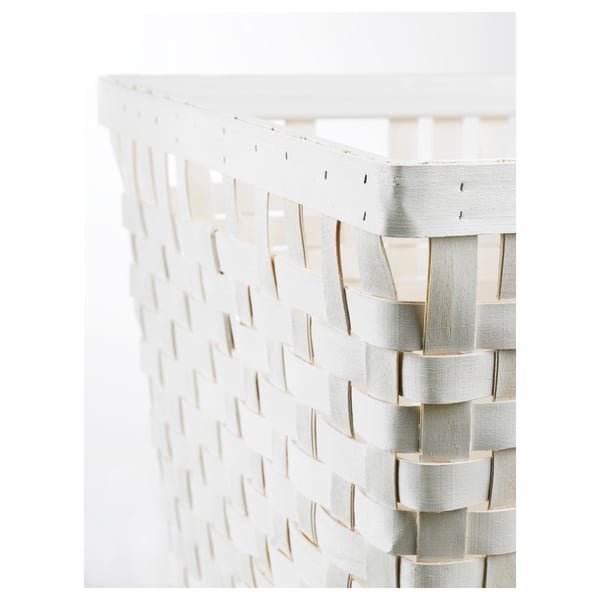 KNARRA basket, white, 38x29x16 cm