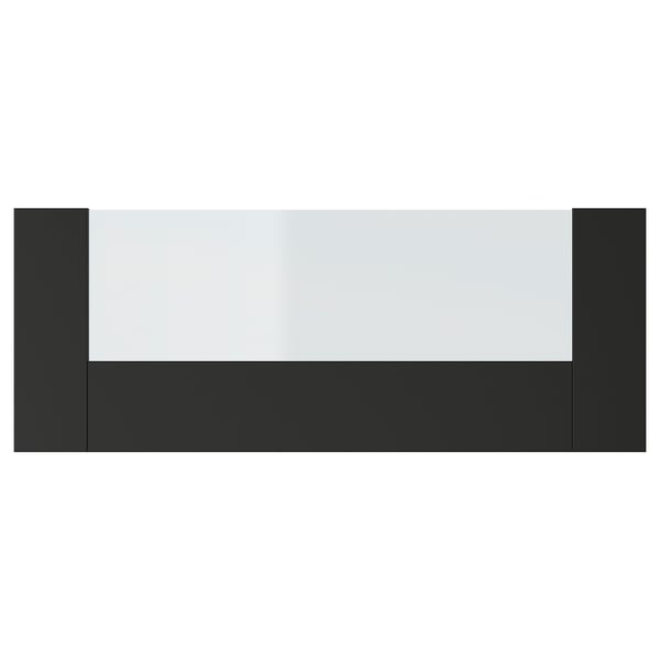 KNIVSHULT drawer front, high, dark grey, 60 cm