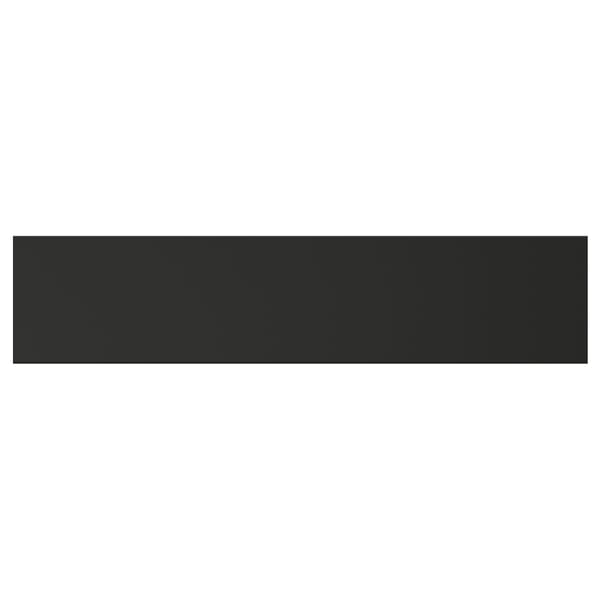 KNIVSHULT drawer front, low, dark grey, 40 cm