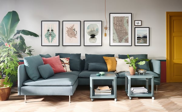 KNOPPÄNG frame, black, 50x70 cm