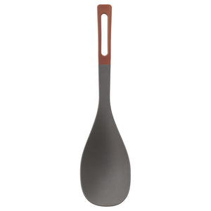 KNORRHANE deep spoon for cooking, dark grey-brown/red-brown, 31 cm