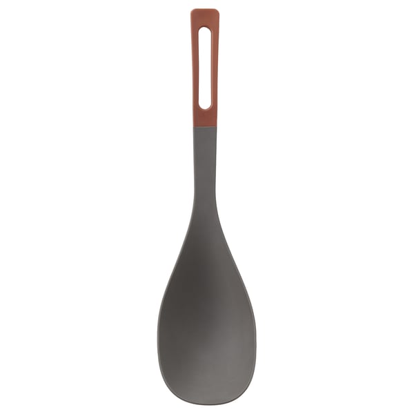 KNORRHANE deep spoon for cooking, dark grey-brown/red-brown, 31 cm