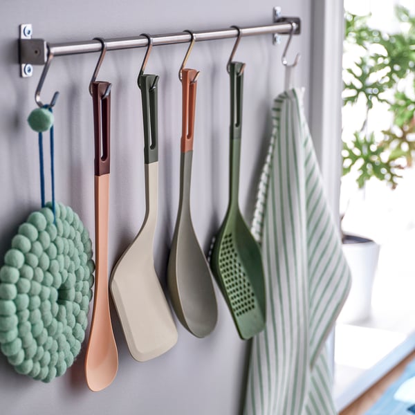 KNORRHANE spatula, light beige/anthracite, 32 cm