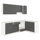 KNOXHULT corner kitchen, dark grey