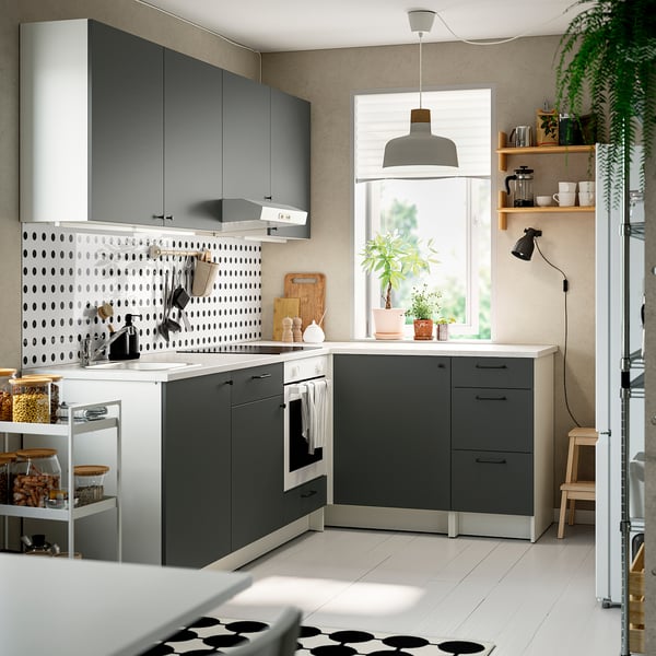 KNOXHULT corner kitchen, dark grey