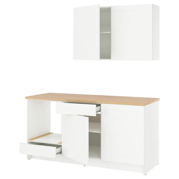 KNOXHULT kitchen, white frame, 180x61x220 cm