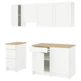 KNOXHULT kitchen, white frame, 220x61x220 cm