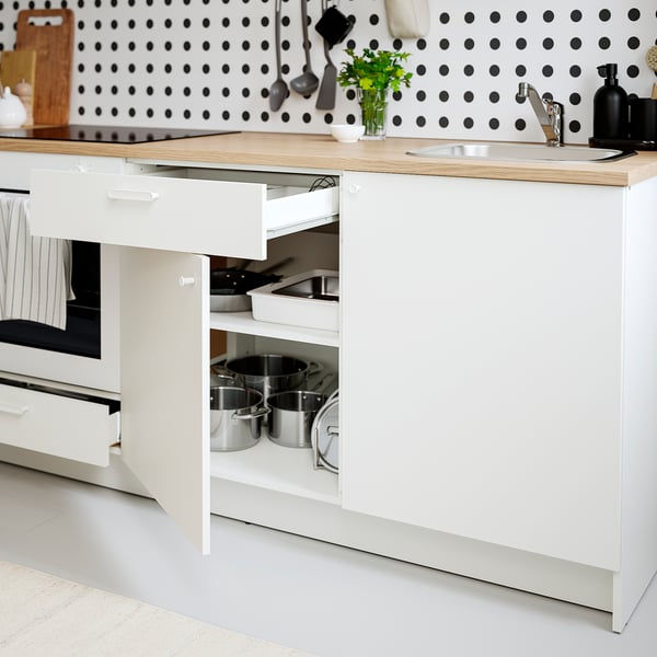 KNOXHULT kitchen, white, 220x61x220 cm