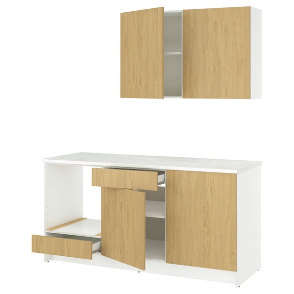 KNOXHULT kitchen, oak effect, 180x61x220 cm