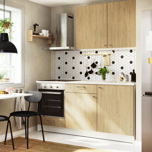 KNOXHULT kitchen, oak effect, 180x61x220 cm