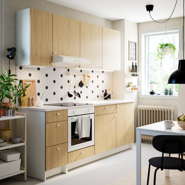 KNOXHULT kitchen, oak effect, 220x61x220 cm