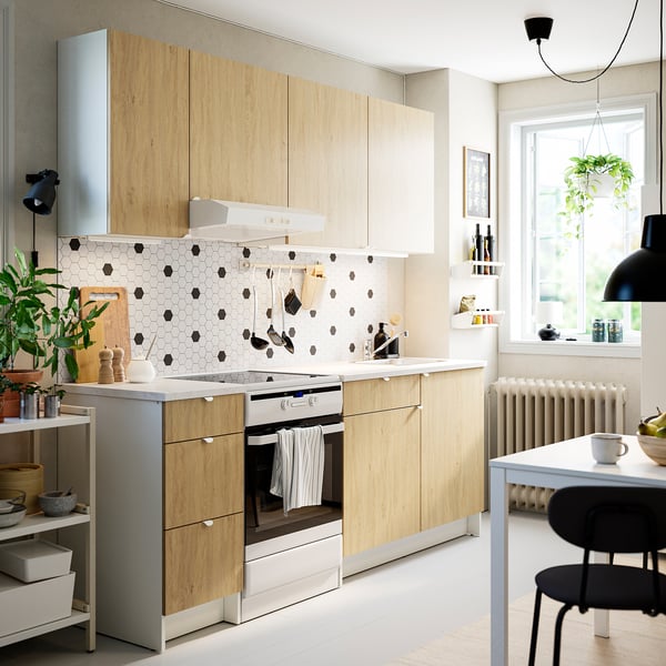 KNOXHULT kitchen, oak effect, 220x61x220 cm