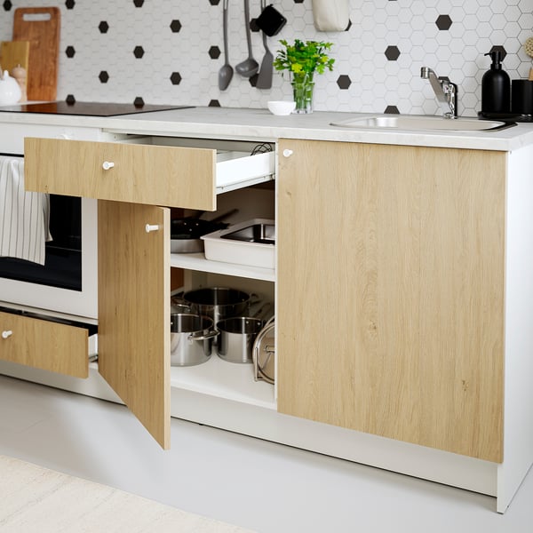 KNOXHULT kitchen, oak effect, 220x61x220 cm