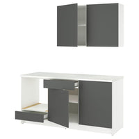 KNOXHULT kitchen, dark grey, 180x61x220 cm