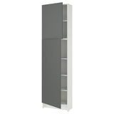 KNOXHULT high cabinet with doors, dark grey, 60x31x228 cm