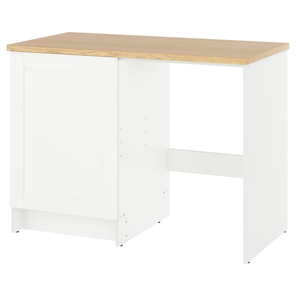 KNOXHULT base cabinet with door and niche, white frame, 120x61x91 cm