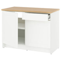 KNOXHULT base cabinet with doors and drawer, white frame, 120 cm