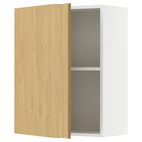KNOXHULT wall cabinet with door, oak effect, 60x75 cm