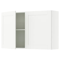 KNOXHULT wall cabinet with doors, white frame, 120x75 cm